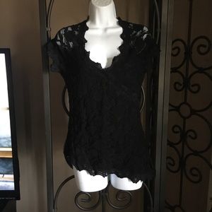 Sexy black lace top